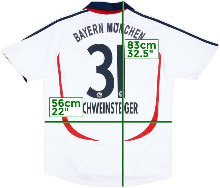 2006-07 Bayern Munich Camiseta visitante Schweinsteiger #31 - 8/10 - (L)