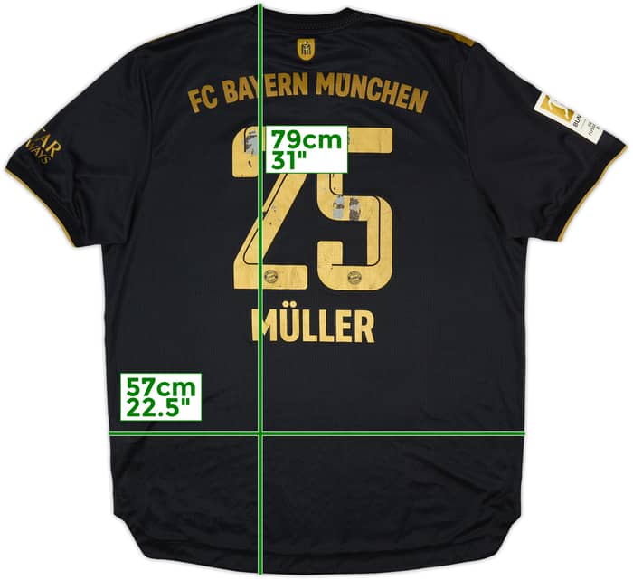 2021-22 Bayern Munich Authentic Away Shirt Muller #25 - 5/10 - (XL)