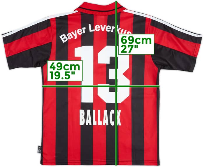 2001-02 Bayer Leverkusen Home Shirt Ballack #13 - 7/10 - (XL.Boys)