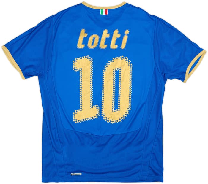 2007-08 Italy Home Shirt Totti #10 - 5/10 - (M)