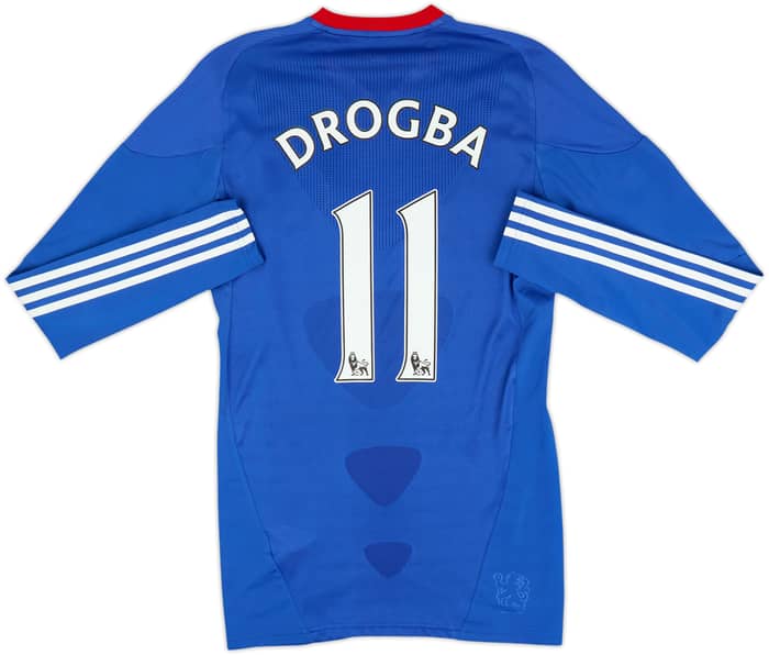 2010-11 Chelsea Player Issue TechFit Home L/S Shirt Drogba #11 - 8/10 - (M)