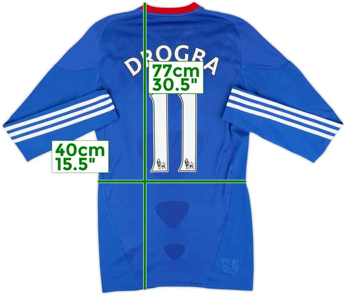 2010-11 Chelsea Player Issue TechFit Home L/S Shirt Drogba #11 - 8/10 - (M)