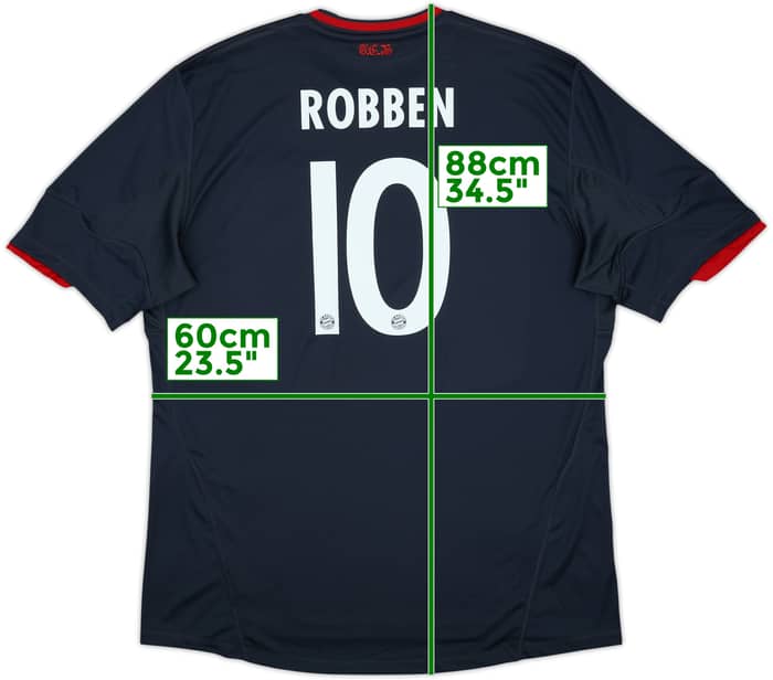 2010-11 Bayern Munich Third Shirt Robben #10 - 7/10 - (XXL)