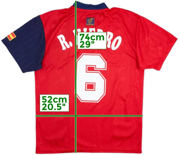 1996-98 Spain Home Shirt R.Hierro #6 - 9/10 - (M)
