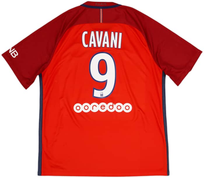Camiseta de visitante del Paris Saint-Germain 2016-17 Cavani #9 - 6/10 - (XL)