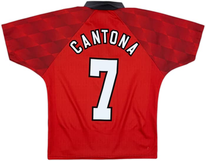1996-98 Manchester United Home Shirt Cantona #7 - 8/10 - (Y)