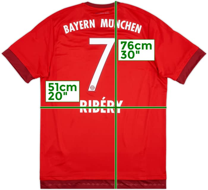 2015-16 Bayern Munich Home Shirt Ribery #7 - 10/10 - (L)