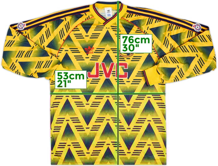 1991-92 Arsenal Match Issue Away L/S Shirt #2