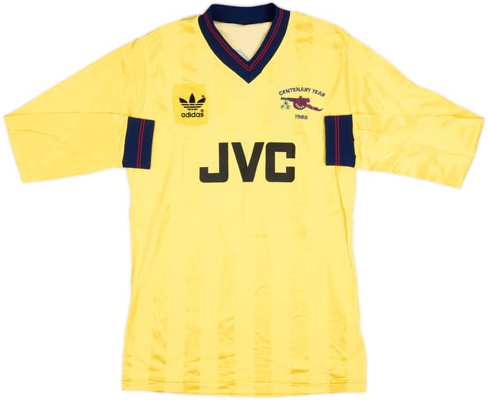 1985-86 Arsenal Match Issue Centenary Away L/S Shirt #12