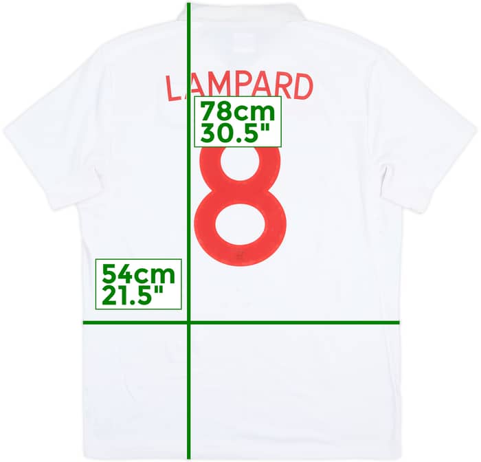 2009-10 England Home Shirt Lampard #8 - 6/10 - (L)