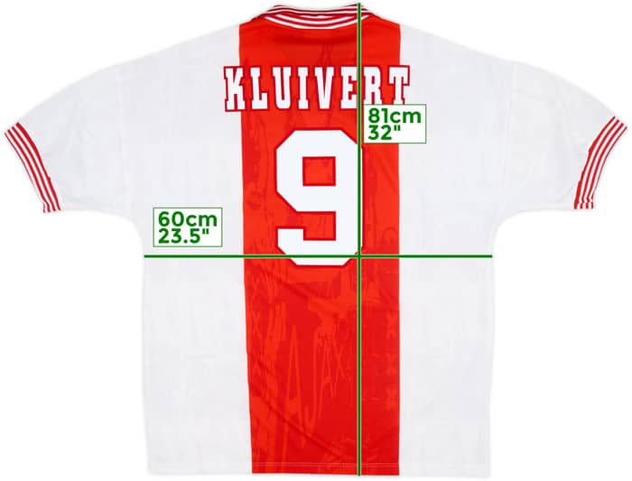 1996-97 Ajax Home Shirt Kluivert #9 - 10/10 - (XL)