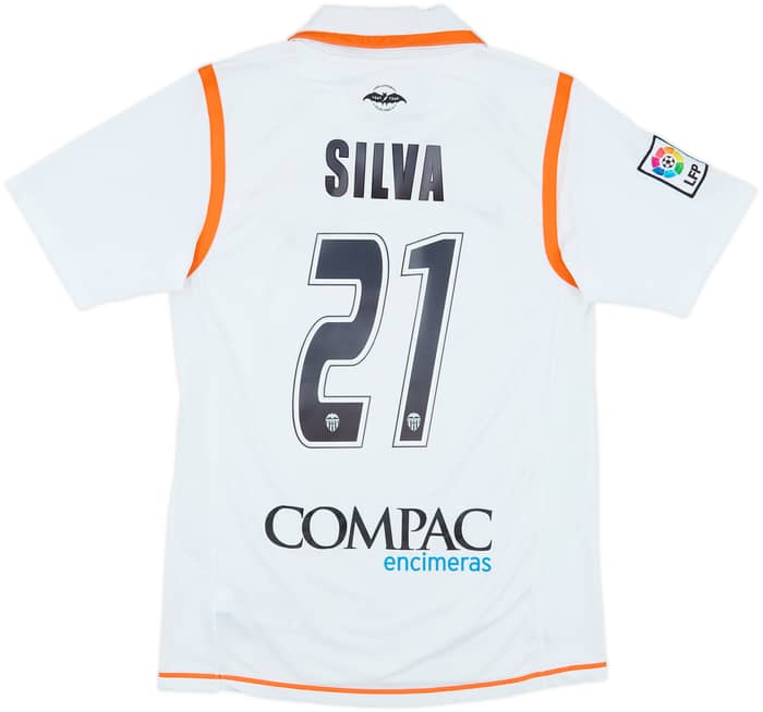 2007-08 Valencia Home Shirt Silva #21 - 6/10 - (M)