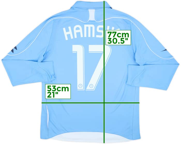 2008-09 Napoli Home L/S Shirt Hamsik #17 (M)