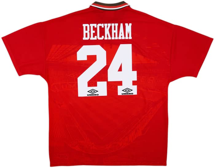 1994-96 Manchester United Home Shirt Beckham #24 - 6/10 - (XL)