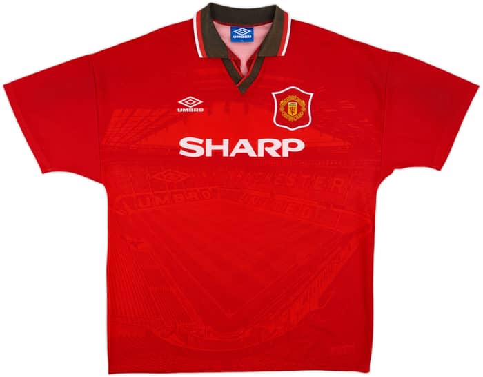 1994-96 Manchester United Home Shirt Beckham #24 - 6/10 - (XL)