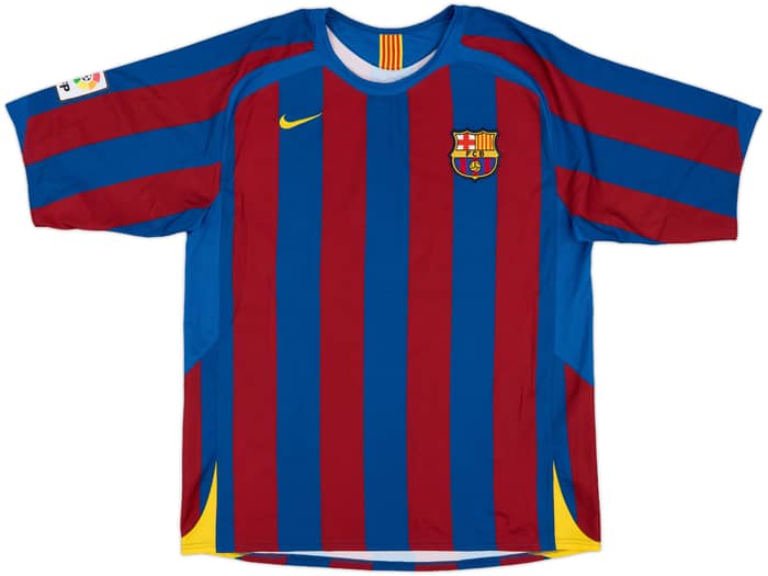 2005-06 Barcelona Home Shirt Ronaldinho #10 - 7/10 - (L)