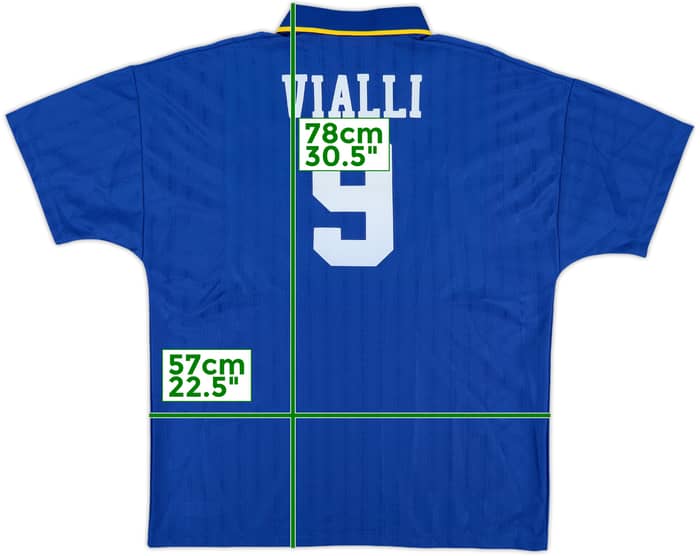 1995-97 Chelsea Home Shirt Vialli #9 - 8/10 - (L)