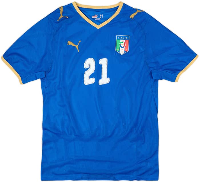 2007-08 Italy Home Shirt Pirlo #21 - 10/10 - (S)
