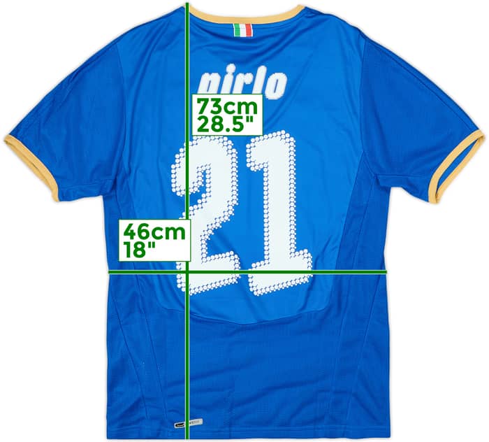 2007-08 Italy Home Shirt Pirlo #21 - 10/10 - (S)