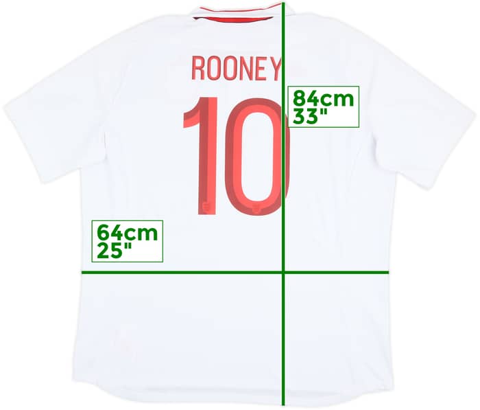 2012-13 England Home Shirt Rooney #10 - 9/10 - (3XL)
