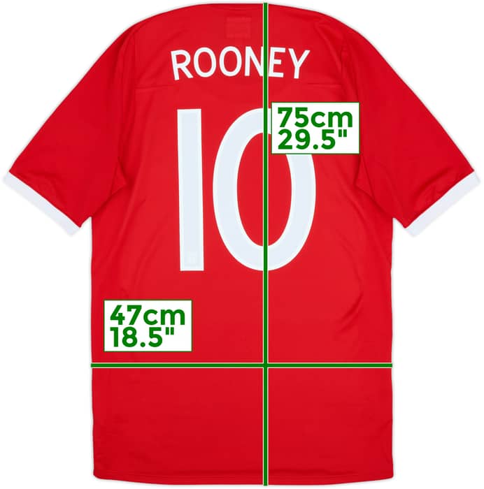 2010-11 England Away Shirt Rooney #10 - 10/10 - (M)