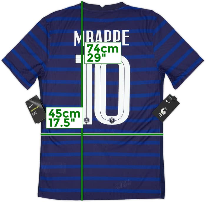 2020-21 France Authentic Home Shirt Mbappe #10 (S)