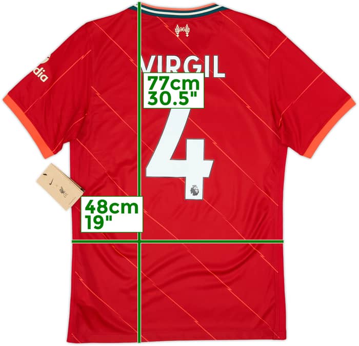 2021-22 Liverpool Home Shirt Virgil #4 (S)
