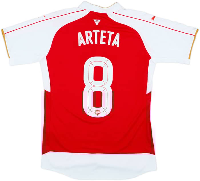 2015-16 Arsenal Home Shirt Arteta #8 (S)