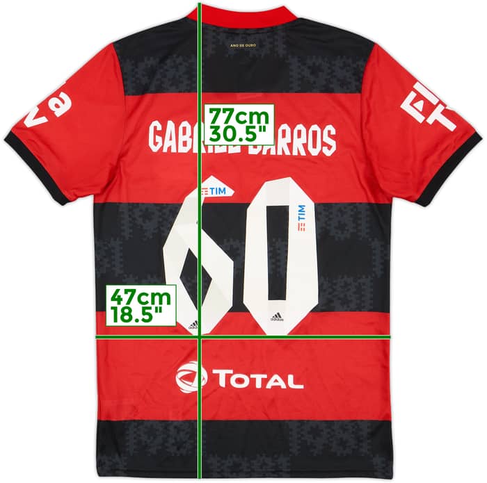2021 Flamengo Home Shirt Gabriel Barros #60 (S)