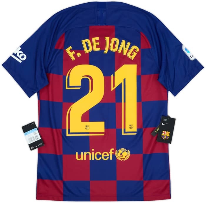 2019-20 Barcelona Home Shirt F.De Jong #21 (M)