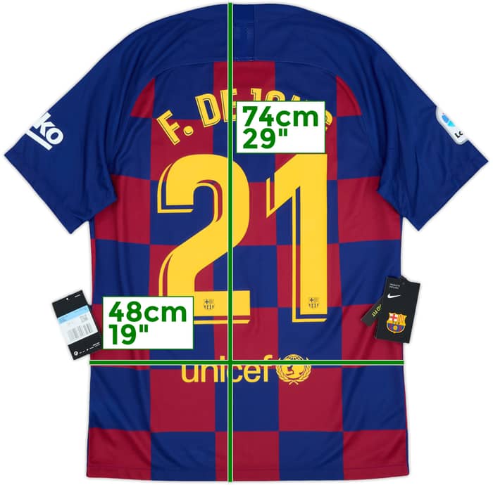 2019-20 Barcelona Home Shirt F.De Jong #21 (M)
