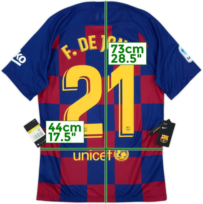 2019-20 Barcelona Home Shirt F.De Jong #21 (S)