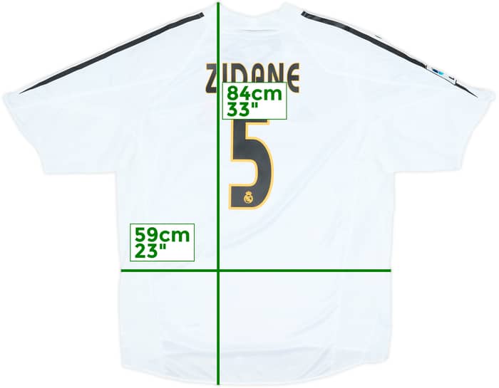 2004-05 Real Madrid Home Shirt Zidane #5 (L)