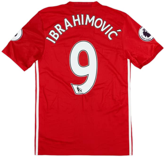 2016-17 Manchester United Player Issue Home Shirt Ibrahimovic #9 (S/M)