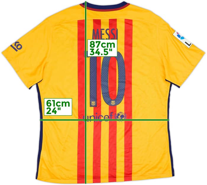 2015-16 Barcelona Authentic Away Shirt Messi #10 (XXL)