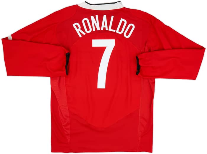 2004-06 Manchester United Home L/S Shirt Ronaldo #7 - 8/10 - (XL)