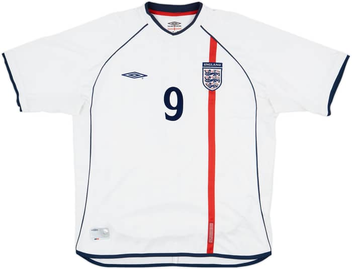 2001-03 England Home Shirt Fowler #9 - 7/10 - (XL)