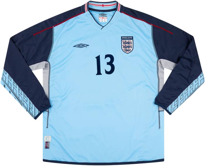 2002-03 England U-21 Match Issue GK Shirt #13 (Evans)