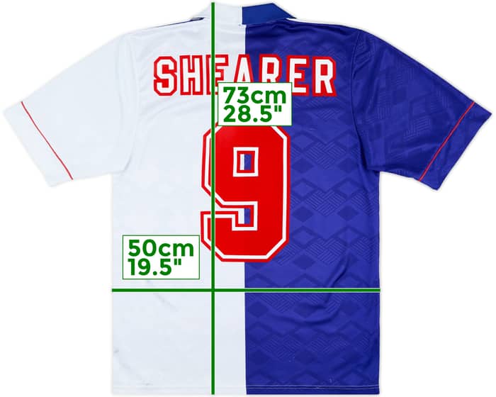 1992-94 Blackburn Home Shirt Shearer #9 - 7/10 - (M)