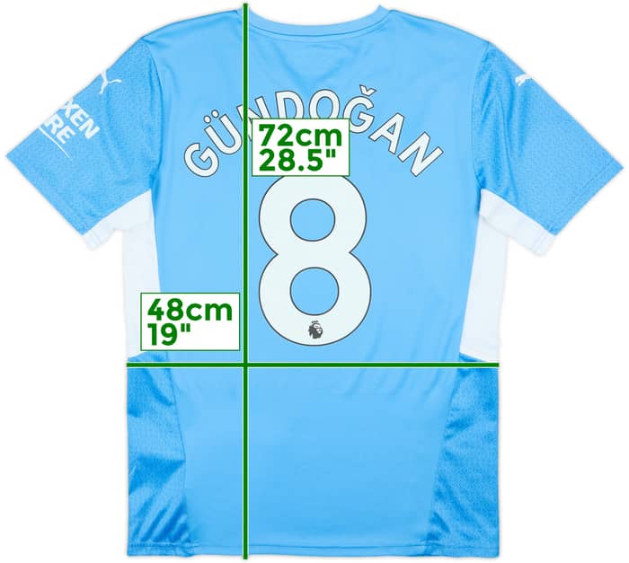 2021-22 Manchester City Home Shirt Gundogan #8 - 10/10 - (M)