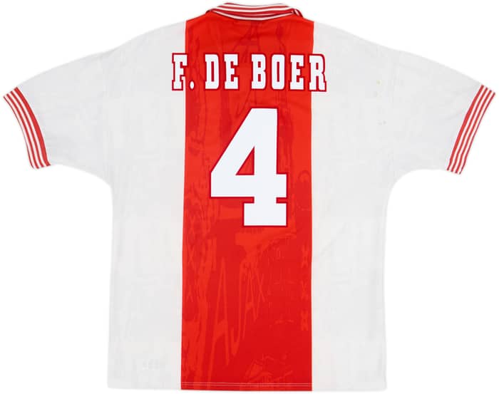 1996-97 Ajax Home Shirt F.DeBoer #4 - 8/10 - (L)