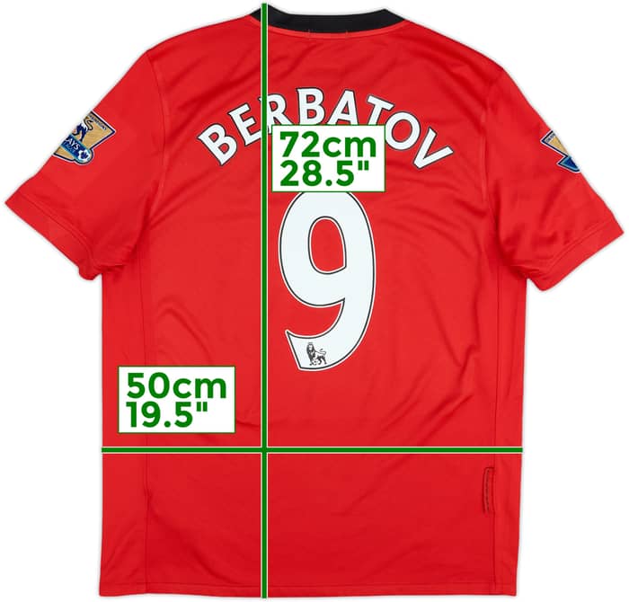 2009-10 Manchester United Home Shirt Berbatov #9 - 8/10 - (M)