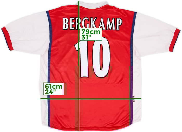 1998-99 Arsenal Home Shirt Bergkamp #10 - 7/10 - (XL)