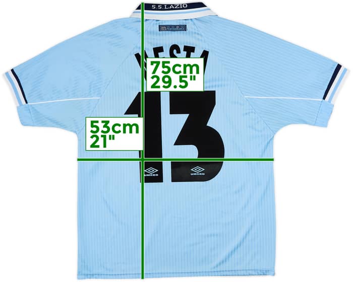 1997-98 Lazio Home Shirt Nesta #13 - 8/10 - (M)