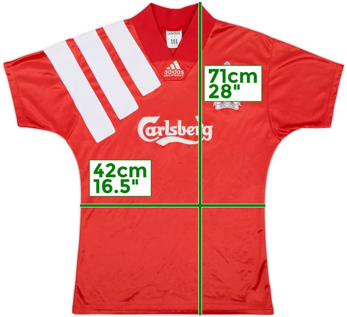 1992-93 Liverpool Centenary Home Shirt - 6/10 - (S)