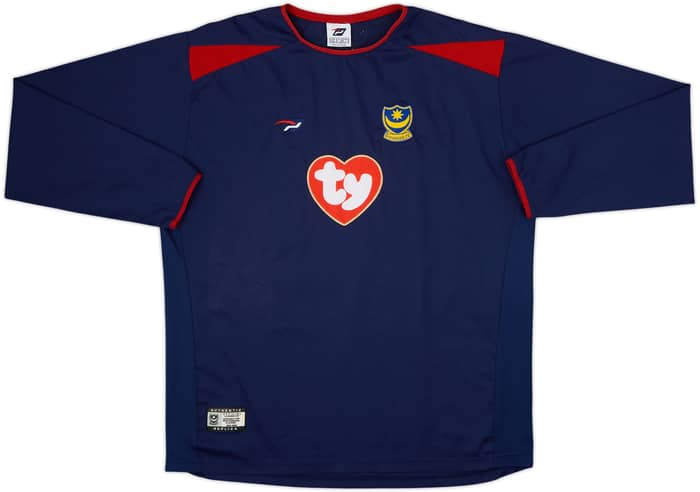 2003-04 Portsmouth Away L/S Shirt Sheringham #10 - 8/10 - (XL)