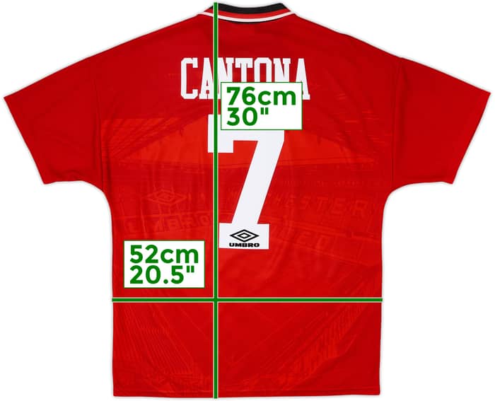 1994-96 Manchester United Home Shirt Cantona #7 - 8/10 - (M)