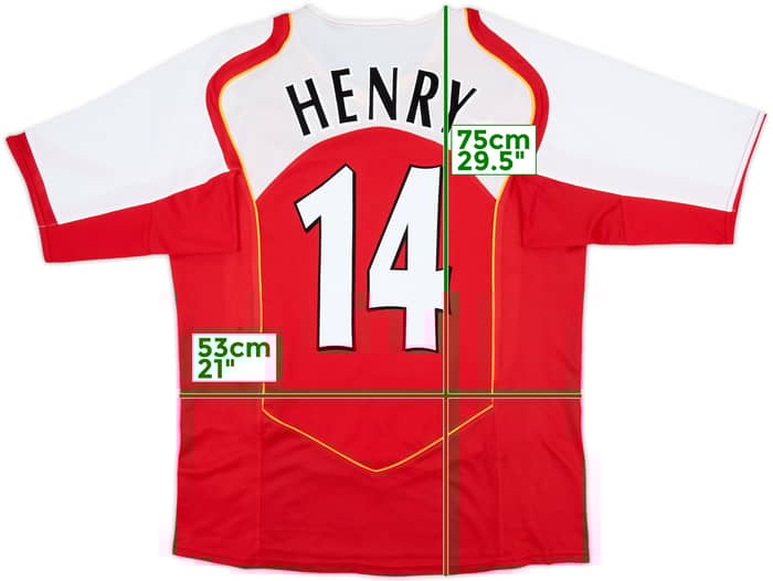 2004-05 Arsenal Home Shirt Henry #14 - 10/10 - (L)