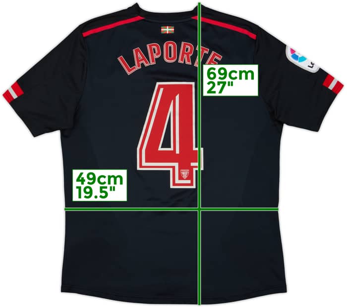 2017-18 Athletic Bilbao Away Shirt Laporte #4 - 8/10 - (M)