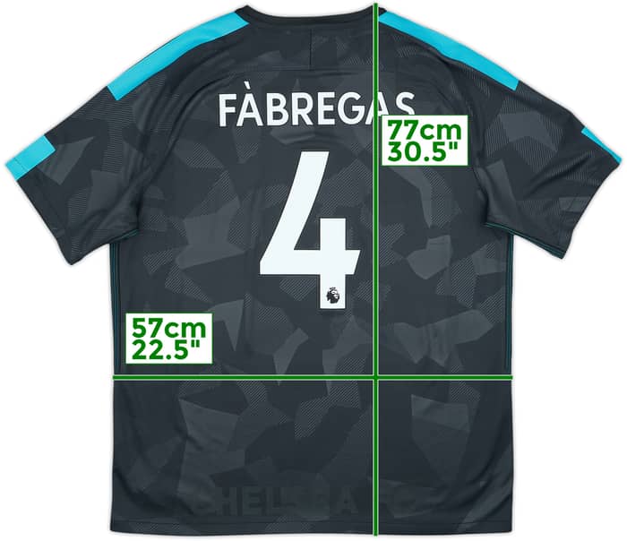 Camiseta de la tercera equipación del Chelsea 2017-18 Fabregas #4 - 8/10 - (XL)